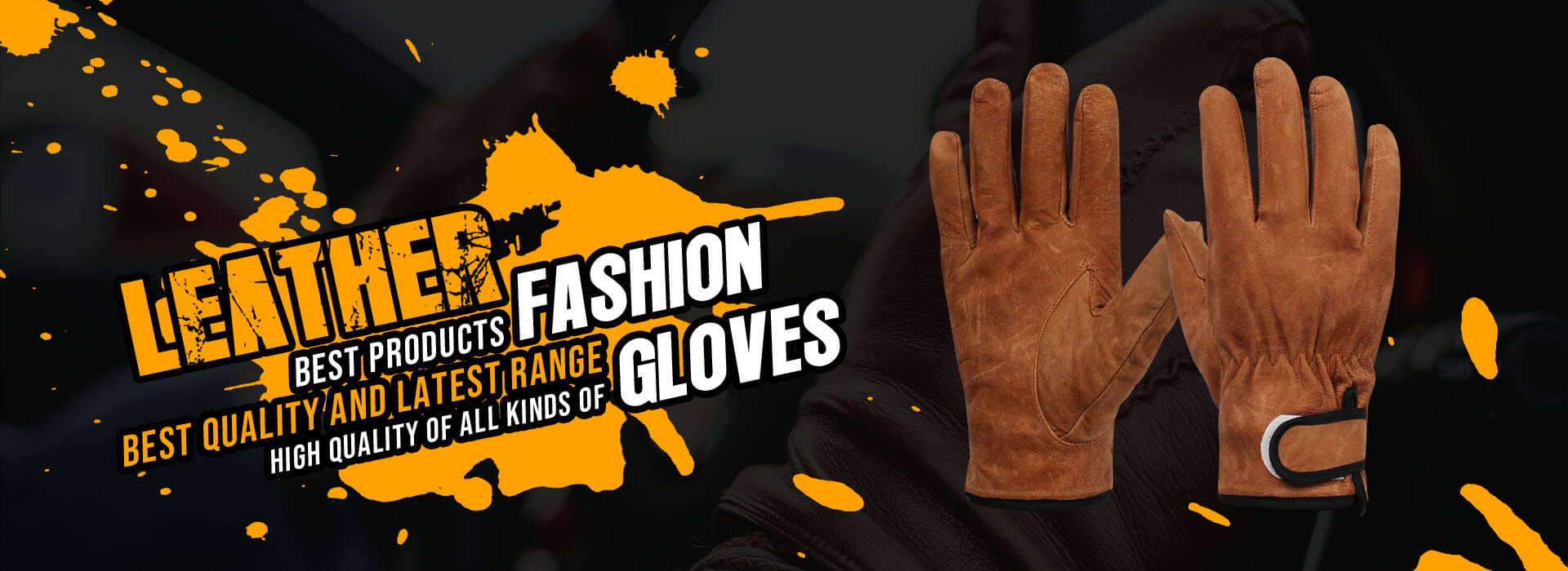 leather fashion gloves